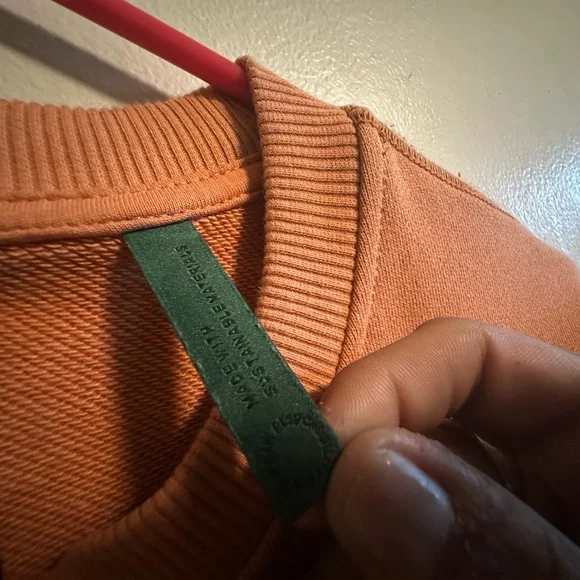 COPY - G-Star Orange Crewneck Sweater with Ribbed Details